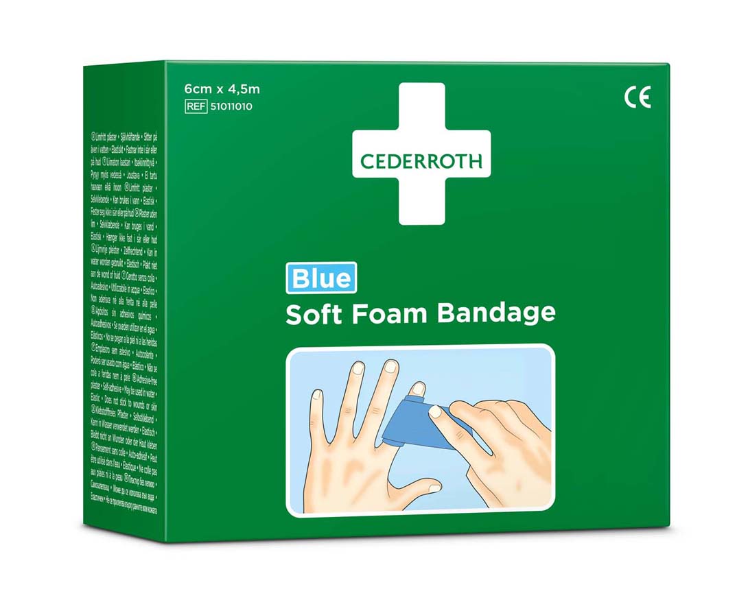 Cederroth Soft Foam Bandage Blue 4,5m