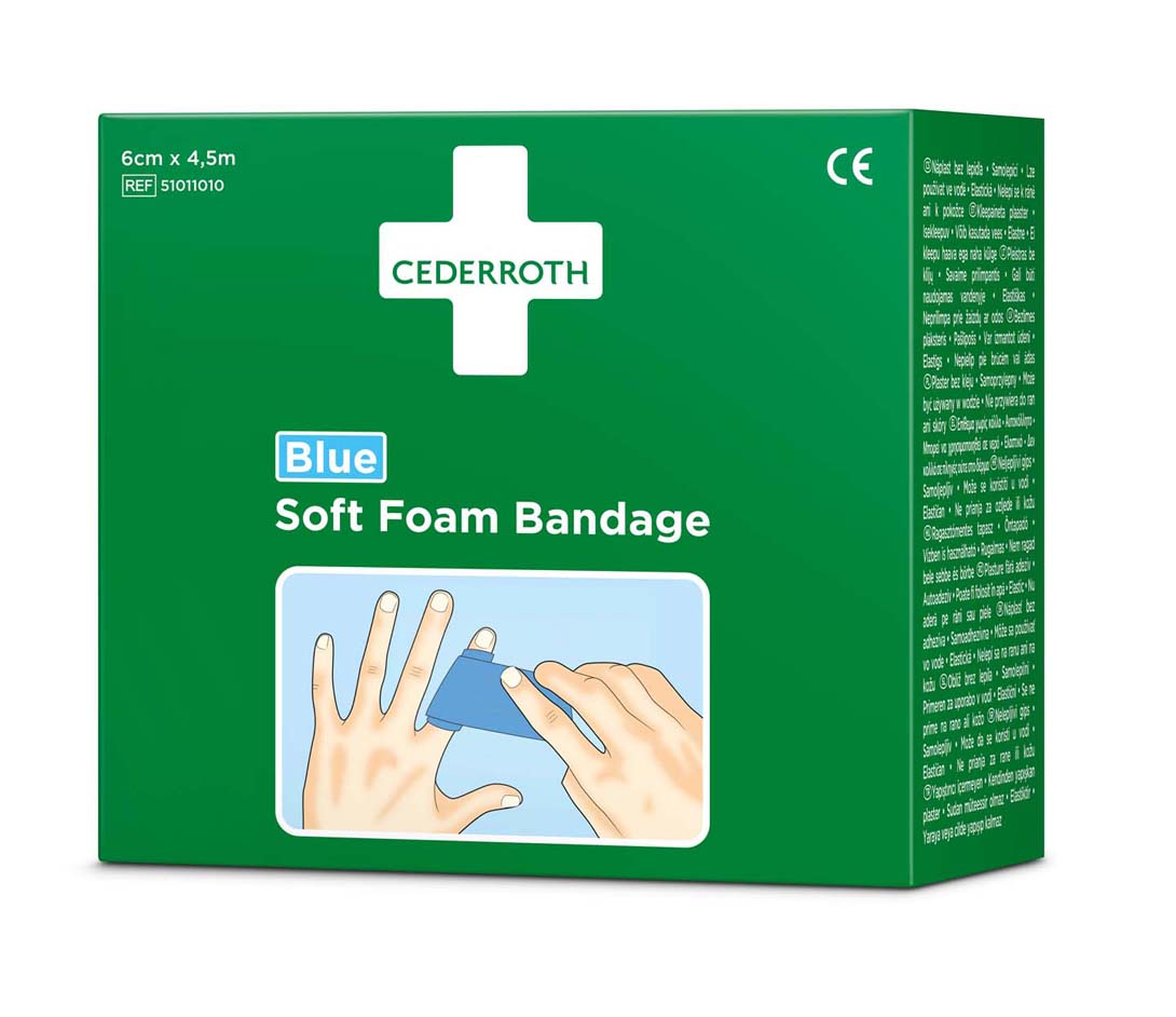 Cederroth Soft Foam Bandage Blue 4,5m